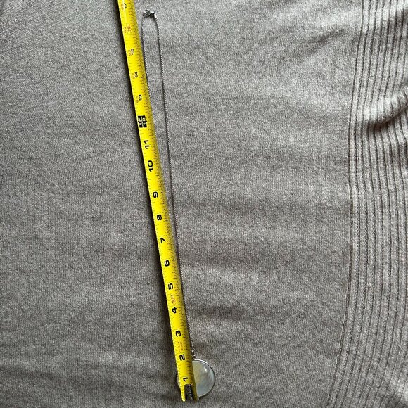 Honora White Mother-of -Pearl Disc Pendant and Silver Necklace - Picture 10 of 14